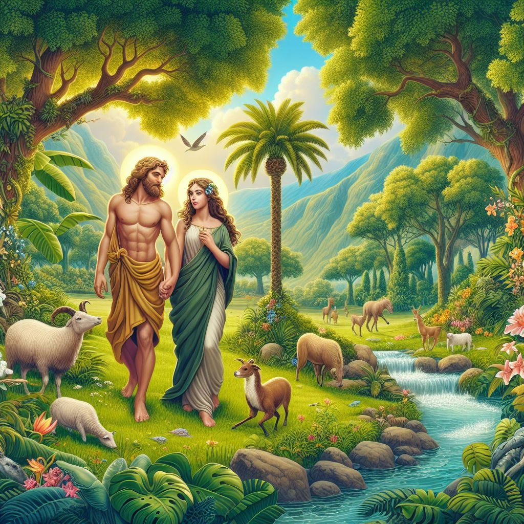 Ark.au Illustrated Bible - Genesis 2:22 - He made the rib, which Yahweh God had taken from the man, into a woman, and brought her to the man.