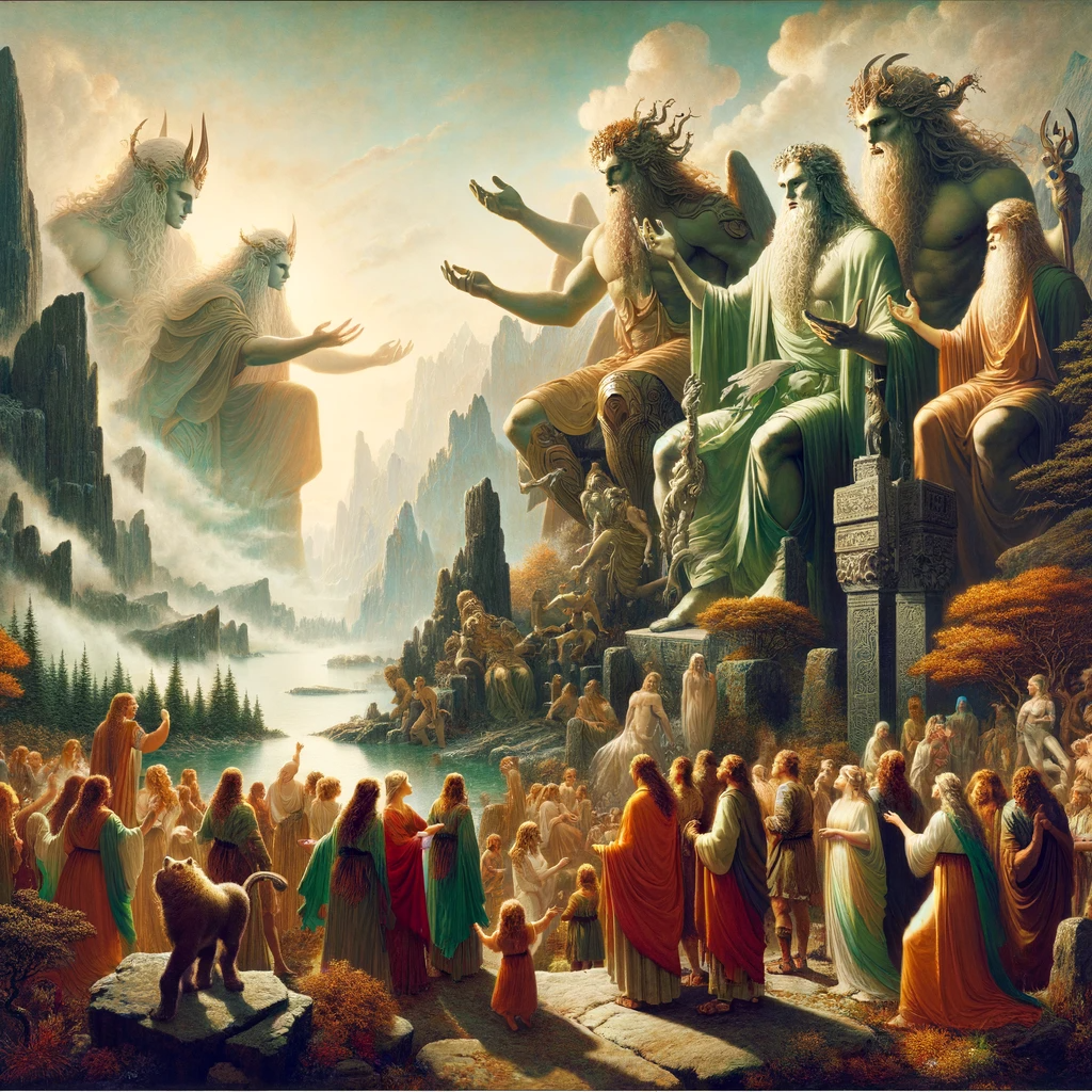 Ark.au Illustrated Bible - Genesis 6:4 - The Nephilim were in the earth in those days, and also after that, when God's sons came to men's daughters. They bore children to them: the same were the mighty men who were of old, men of renown.