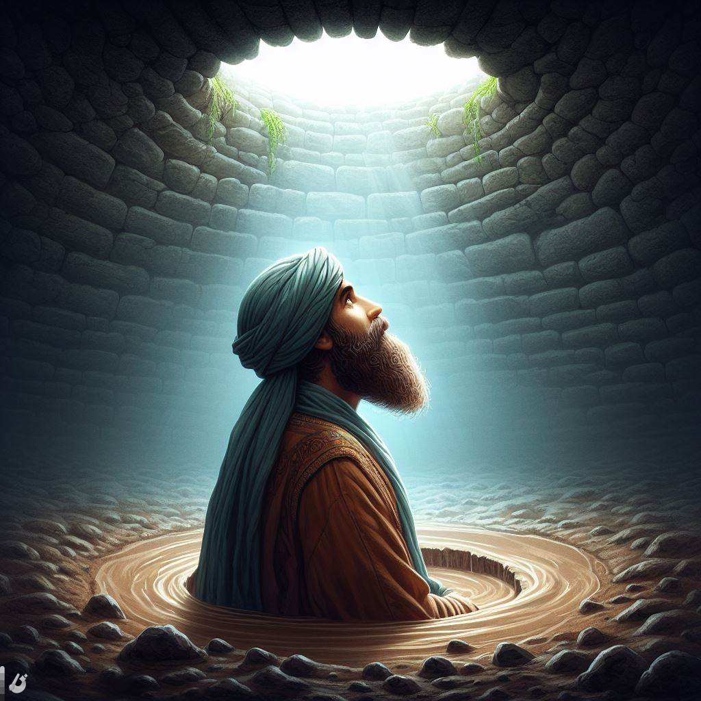 Ark.au Illustrated Bible - Jeremiah 38:6 - So they took Jeremiah and put him into the water-hole of Malchiah, the king's son, in the place of the armed watchmen: and they let Jeremiah down with cords. And in the hole there was no water, but wet earth: and Jeremiah went down into the wet earth.