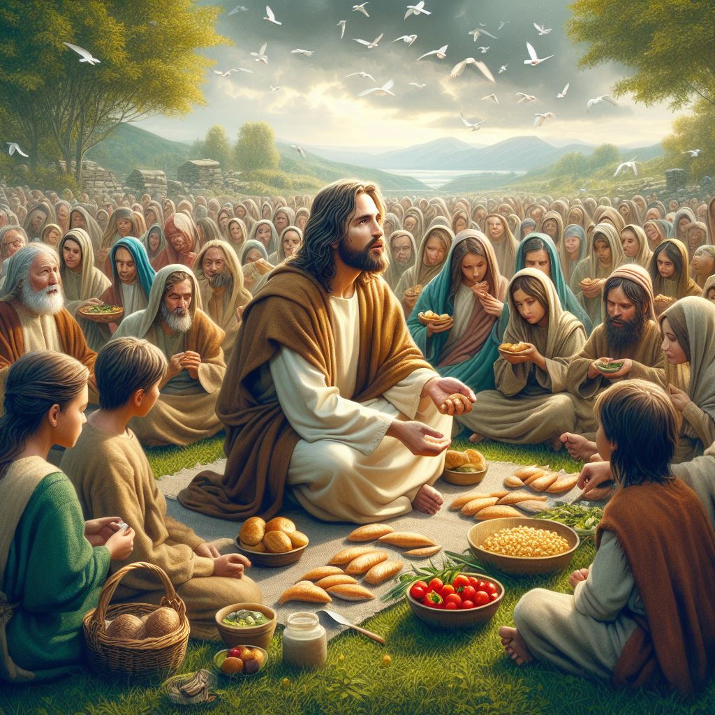 Ark.au Illustrated Bible - Mark 6:42 - And they all ate, and were filled.