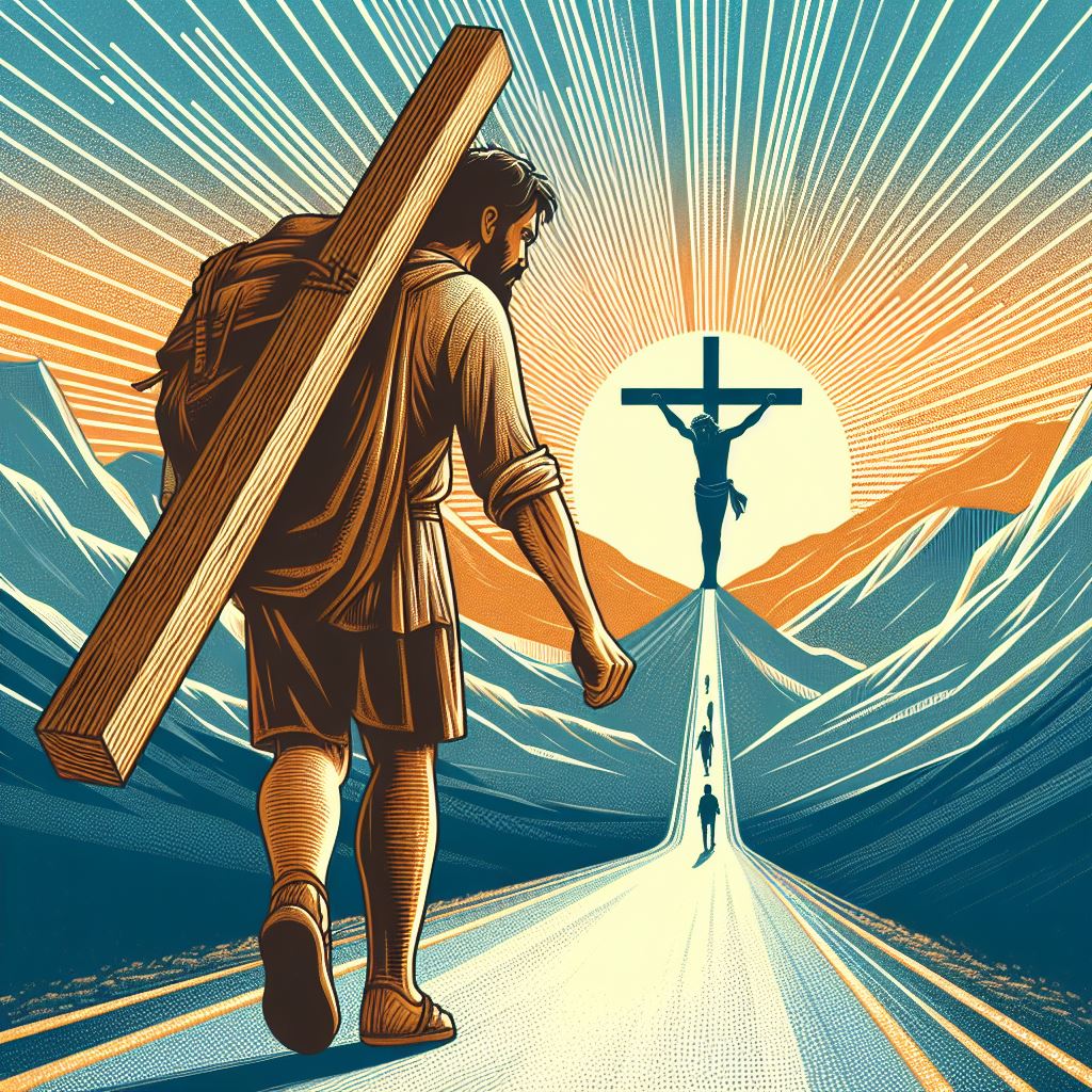 Ark.au Illustrated Bible - Mark 8:34 - And when he had called the people to him with his disciples also, he said to them, Whoever will come after me, let him deny himself, and take up his cross, and follow me.